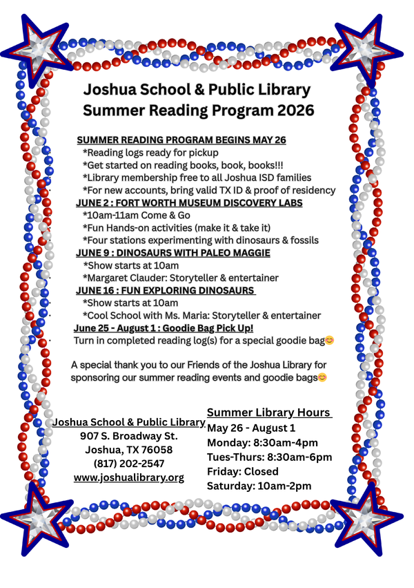 Summer Reading Program Flyer